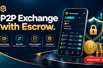 build p2p crypto exchange website with escrow and admin panel