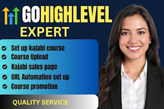 setup kajabi course, course upload, ghi automation setup, kajabi sales page