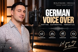record a professional native german male voice over