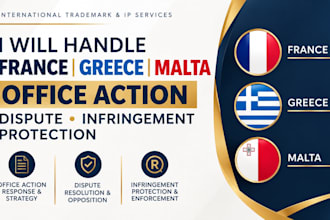 do france greece malta trademark office action dispute infringement protection