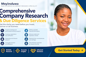 do company research, due diligence, company verification, risk analysis