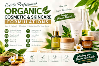 create professional organic cosmetic and skincare formulations