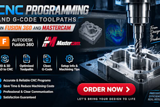 create cnc programming and g code toolpaths in fusion 360 and mastercam