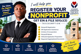 register your nonprofit get ein and file 501c3 tax exemption