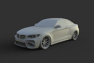 create a realistic 3d car, vehicle model for games, animation and stimulation