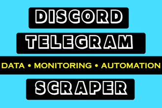 build telegram scraper for data extraction, telegram api bot automation workflow