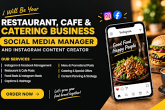 be restaurant catering cafe social media manager and instagram content creator