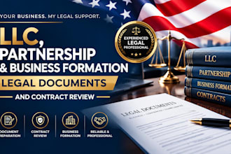prepare llc partnership business formation legal documents and review