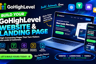 build gohighlevel website and ghl landing page