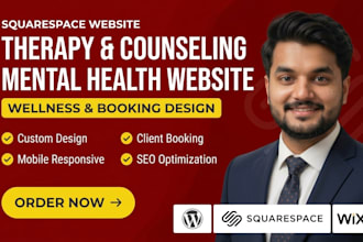design therapy website counseling website mental healthcare squarerspace website