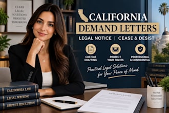 draft a california attorney demand letter, legal notice and cease desist