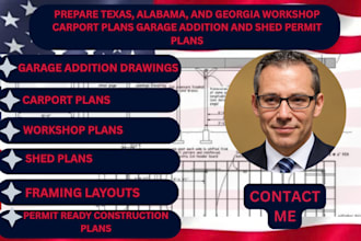 prepare texas and georgia carport plans garage addition and framing layouts