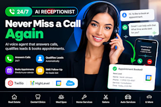 build an ai receptionist, ai voice agent,twilio and gohighlevel automation