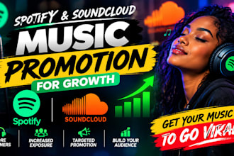 promote your spotify and soundcloud music for growth and visibility