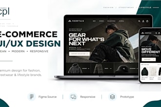 design a modern fashion ecommerce website UI UX in figma