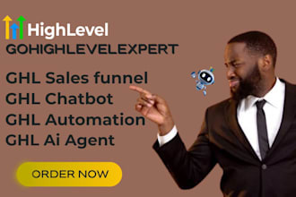setup ghl sales funnel, automation, ai agent, ghl chatbot