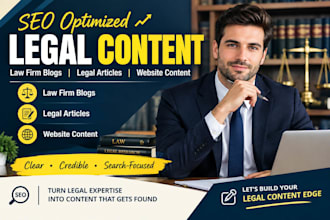 write SEO optimized legal articles, law firm blogs and website content