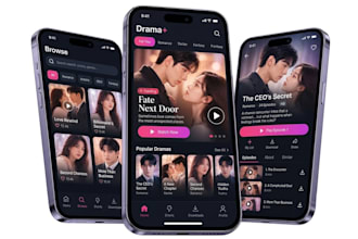 develop short drama streaming app, with ai dubbing and ai content automation