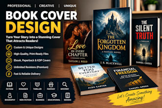do professional book cover design or kindle cover design