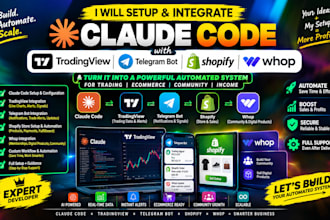 setup claude code integrate tradingview telegrambot shopify whop expert userbot