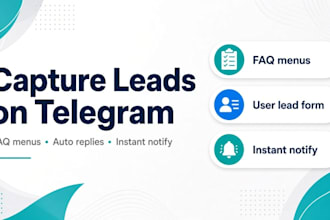 create a telegram bot for leads faq and auto replies