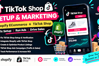 fix tik tok shop setup, shopify ecommerce tiktok shop marketing, tiktok shop ads
