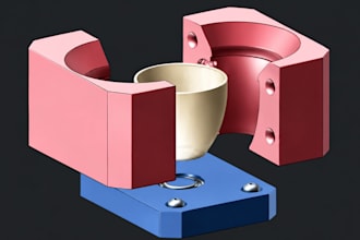 design 3d mold for slip casting, jewelry, candle and ceramic applications