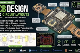 design bluetooth ble tracker pcb, esp32 iot, ai and wearable electronics