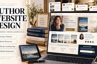 do author website, book author website, ebook website, author landing page