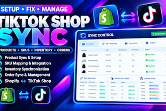 tiktok shop product sync with shopify inventory and order issues