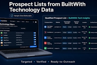 build prospect lists using builtwith website technology insights