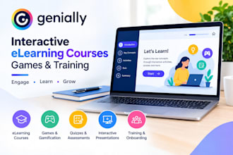 create genially interactive elearning courses, games and training