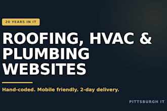 build a roofing, hvac, plumbing or contractor website