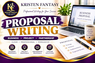 write a professional business proposal or project proposal