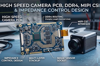 high speed camera pcb, ddr4 routing, mipi csi and impedance control design