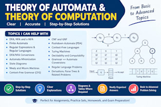 solve theory of automata and theory of computation problems