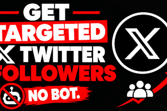raise 5,000 real twitter x followers, x organic growth