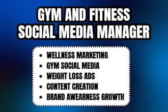 social media marketing manager for gym and fitness