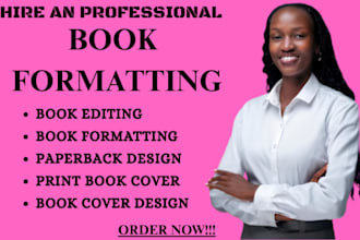 do book formatting, book layout design, kindle ebook format