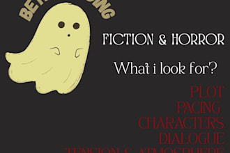 beta read your horror or fiction novel