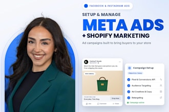 setup and manage facebook meta ads, shopify marketing to boost shopify sales