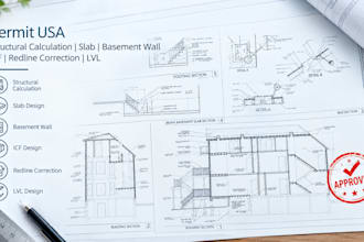 permit usa structural calculation slab basement wall icf redline correction lvl