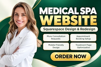 design squarespace medical spa website, squarespace med spa website redesign