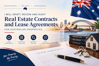 draft, review real estate contracts and lease agreements