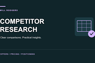 research your competitors and deliver a clear market comparison