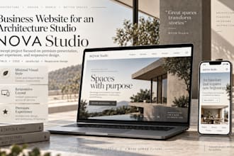 build a modern architecture or interior design website
