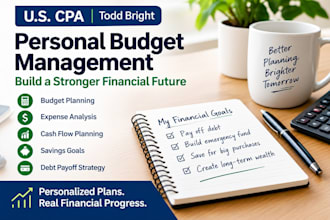 create a personalized budget, financial plan and cash flow plan