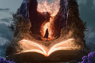 design an map or fantasy book cover illustration