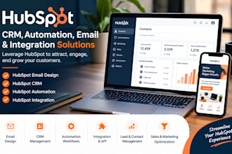 setup hubspot email design,hubspot crm,  hubspot automation, hubspot integratio