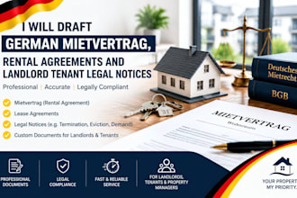 draft german mietvertrag, rental agreements and landlord tenant legal notices
